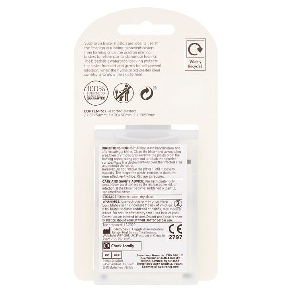 Superdrug Blister Plaster Multi Size Pack GOODS Superdrug