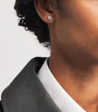 Harrods white gold diamond stud earrings 1.90ctw (British brand)
