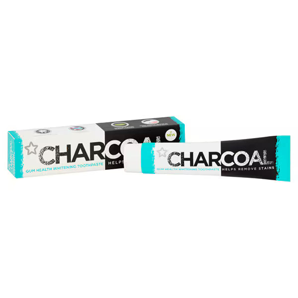 Superdrug charcoal gum health toothpaste 75ml (British brand)
