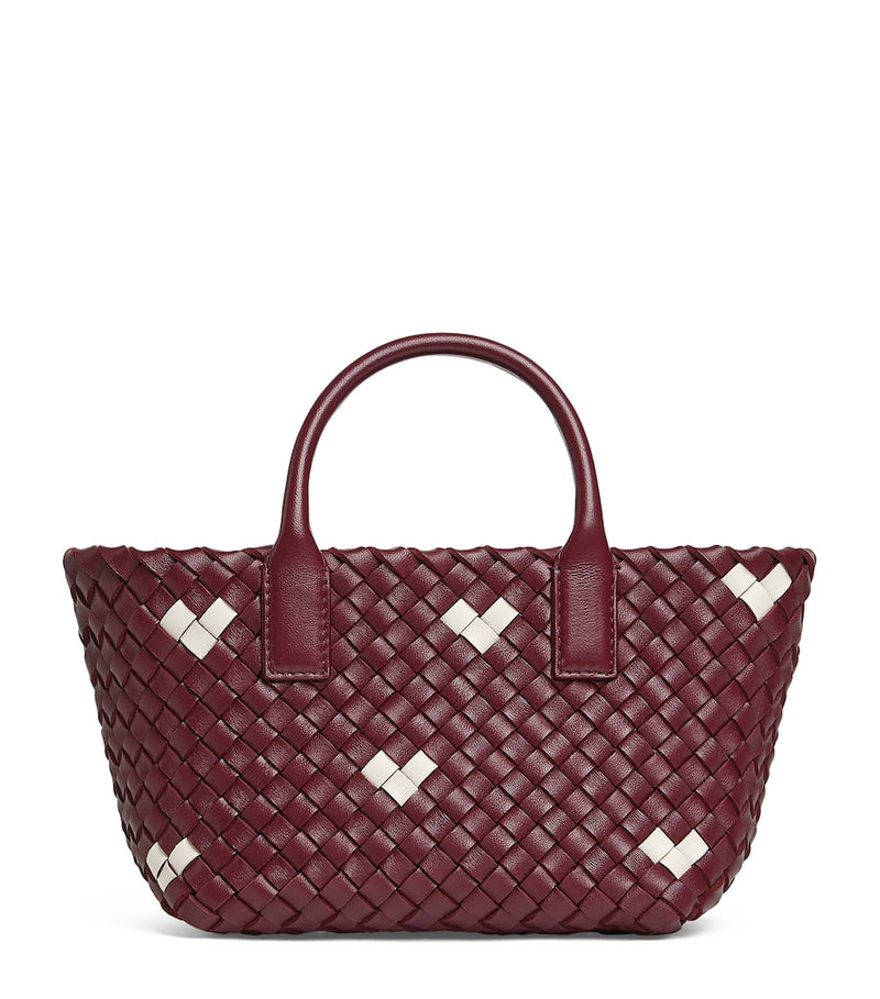 Bottega Veneta Mini Leather Cabat Tote Bag, imported from the UK