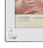 Carrs Silver sterling silver photo frame with teddy bears and mahogany back, 6x4 inches - British product