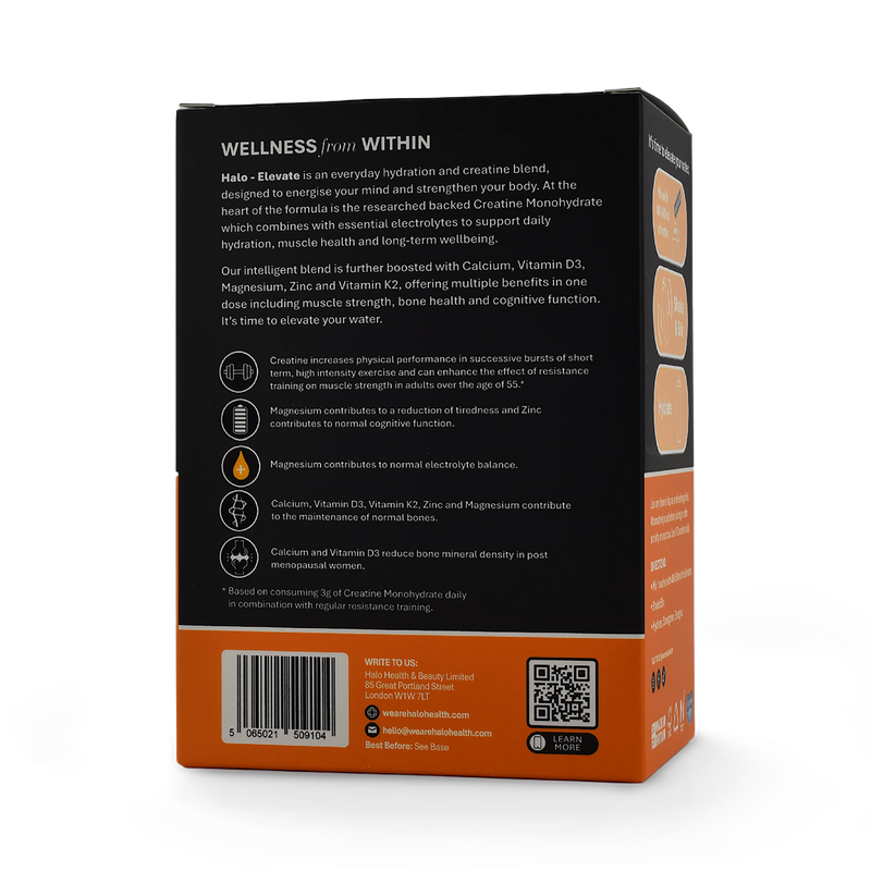 Halo Elevate hydration creatine tropical sachets 30 pack, UK version