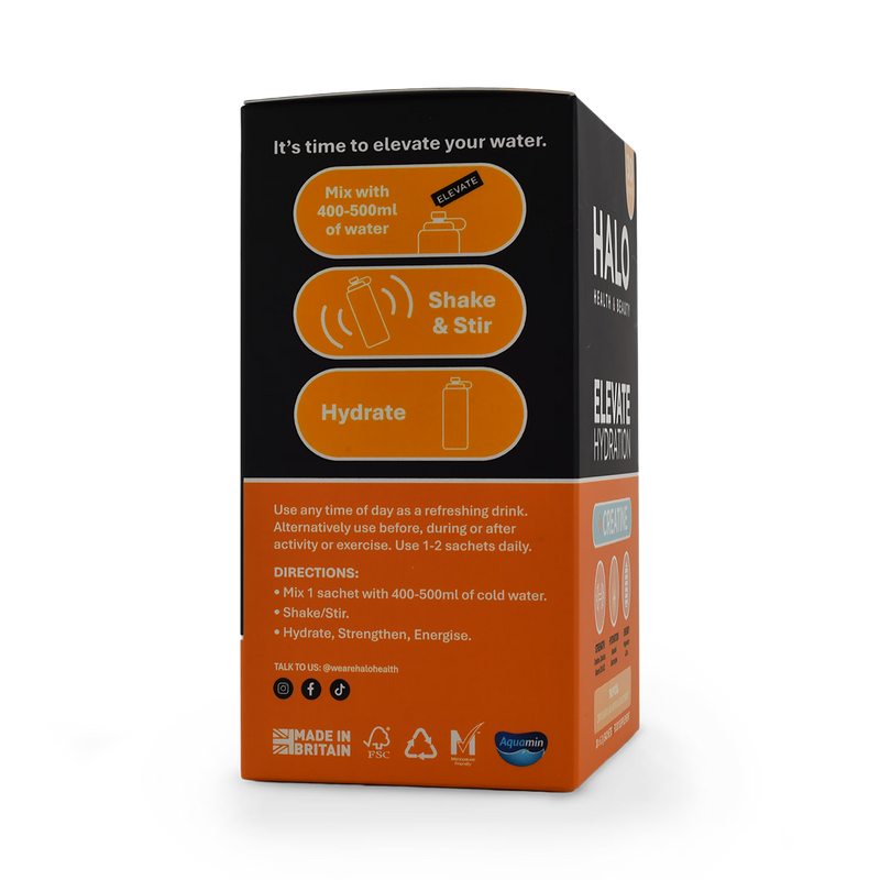 Halo Elevate hydration creatine tropical sachets 30 pack, UK version