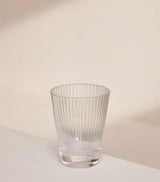 Fluted Water Glasses Set of 4, Clear Crystal, 280ml Capacity