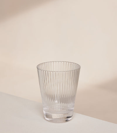 Harrods Fluted Water Glasses Set of 4, Clear Crystal, 280ml Capacity- Buy online at McGrocer