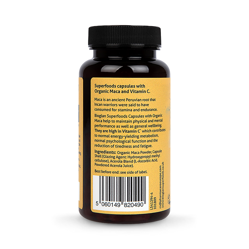 Bioglan Organic Maca Capsules 60 - British product