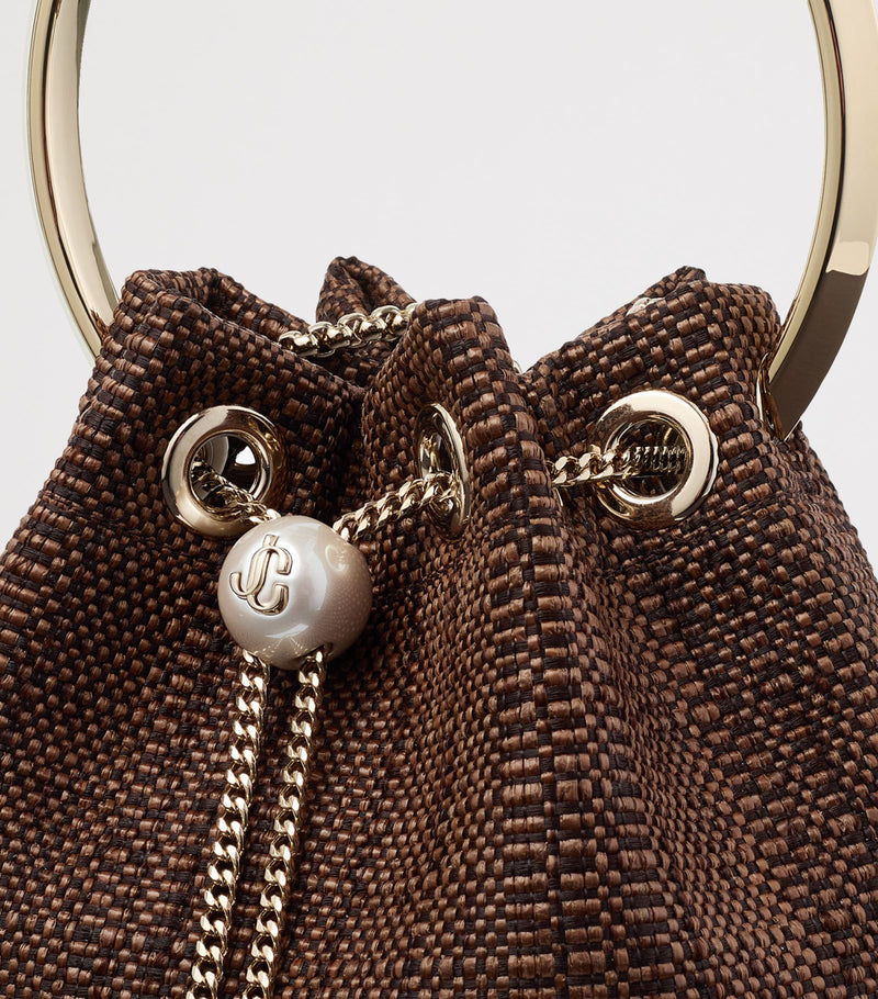 Jimmy Choo Bon Bon woven top-handle bag - British product
