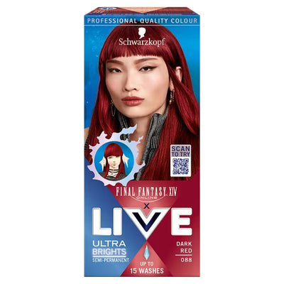 Superdrug Schwarzkopf Live Colour Ultra Bright 026 Dark Red Semi-Permanent Hårfarge - Kjøp online hos McGrocer