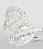 Anita Ko diamond leaf ring in 18kt white gold, imported from the UK