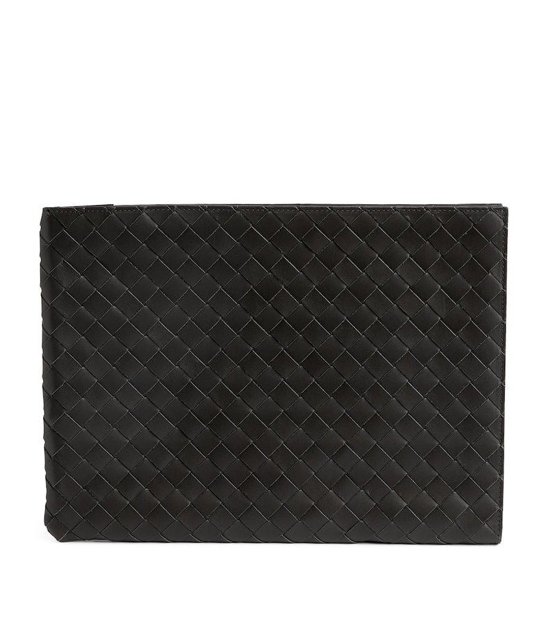 Bottega Veneta Intrecciato half-zip pouch 24x33cm - British product