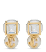 Harrods Jimmy Choo Faux Pearl Cube Logo Earrings- Buy online at McGrocer