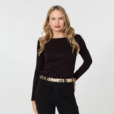 Izabel London two tone coin detail belt (British brand)