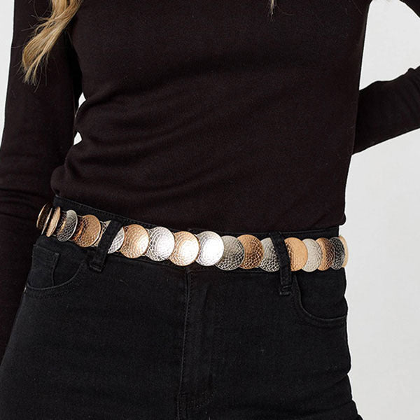 Izabel London two tone coin detail belt (British brand)