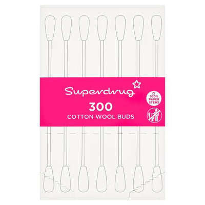 Superdrug Superdrug Cotton Wool Buds 300 Count- Buy online at McGrocer