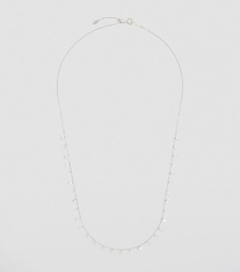 Persée white gold diamond necklace with 31 stones - British product