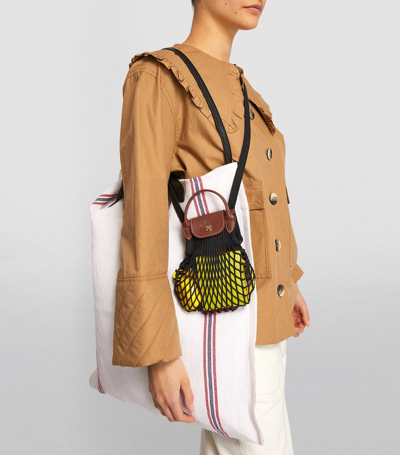 Longchamp extra-small Le Pliage Filet mesh tote bag - British product