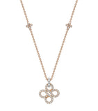 Boodles rose gold diamond pendant necklace, imported from the UK