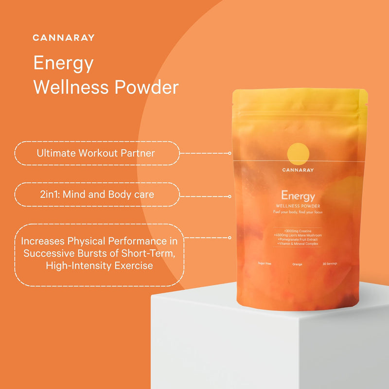 Cannaray Energy Wellness Powder Orange 150g - British product
