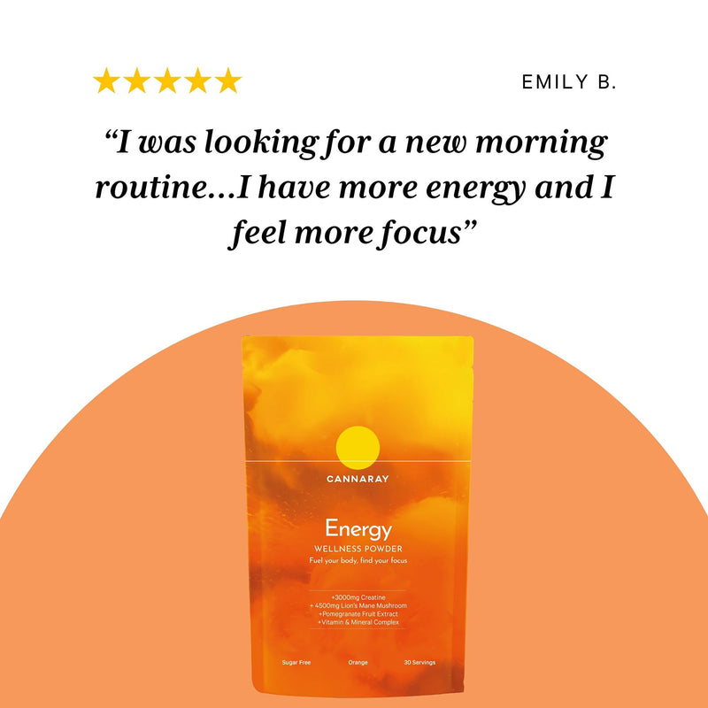 Cannaray Energy Wellness Powder Orange 150g - British product