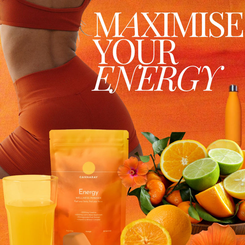 Cannaray Energy Wellness Powder Orange 150g - British product