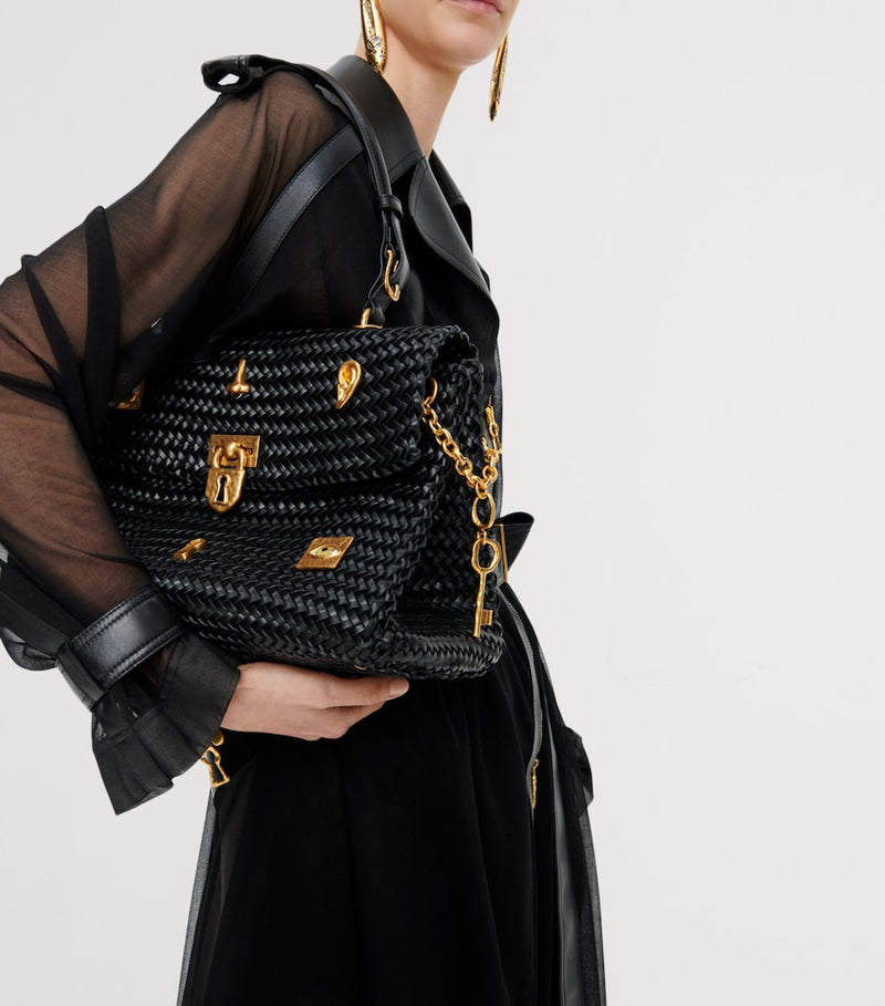 Schiaparelli calfskin bijoux secret top-handle bag, imported from the UK