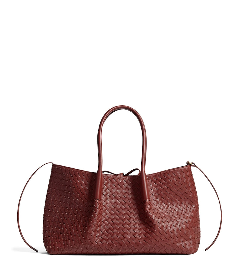 Bottega Veneta reversible Pinacoteca tote bag in woven leather - British product