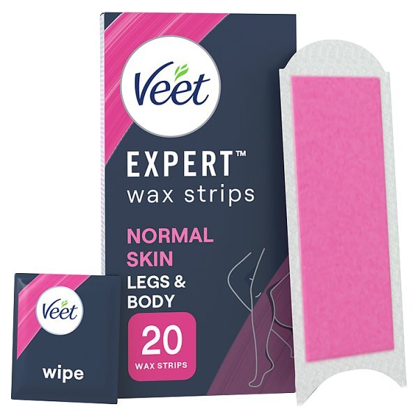 Veet Expert Wax Strips Legs & Body Normal Hair Removal 20s GOODS Superdrug