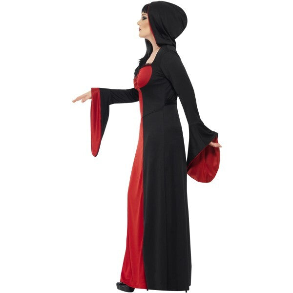 Smiffys Dark Temptress costume red dress and hood, UK version