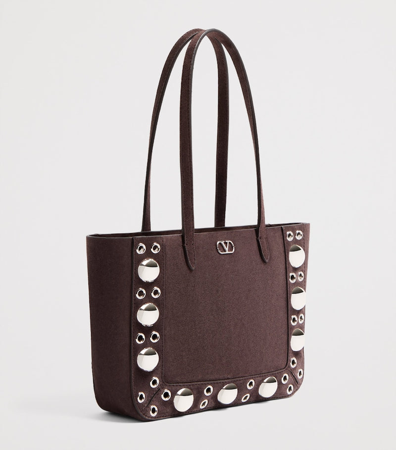 Valentino Garavani Mini Suede Nellcôte tote bag (British brand)
