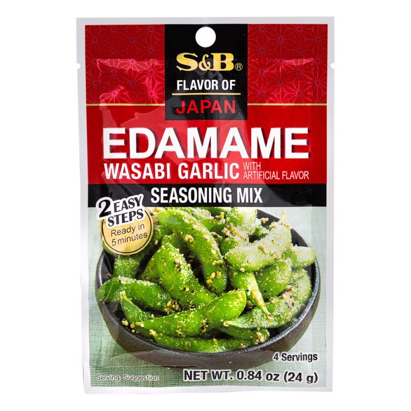 S&B edamame wasabi garlic seasoning mix (British brand)
