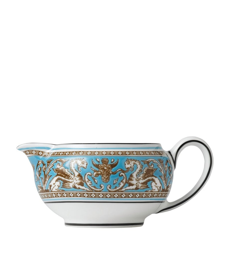 Wedgwood Florentine Turquoise cream jug 150ml (British brand)