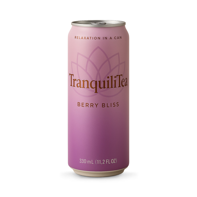 TranquiliTea Berry Bliss jasmine tea drink 330ml 12-pack, imported from the UK