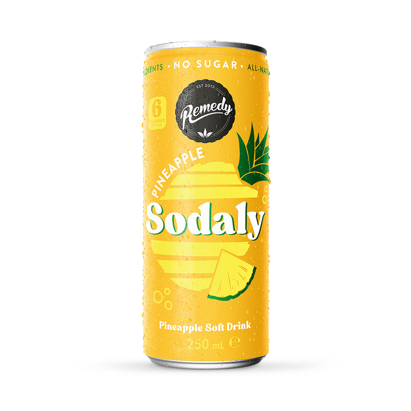 Remedy Sodaly pineapple sugar free drink 250ml - British product