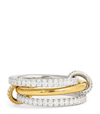 Spinelli Kilcollin Esme ring in yellow and white gold with diamonds (British brand)