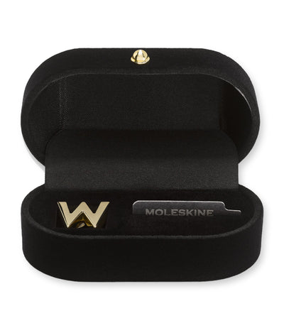 Harrods Moleskine Gold-Plated W Notebook Charm- Buy online at McGrocer