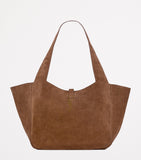 Saint Laurent Bea shoulder bag in suede with gold monogram (British brand)