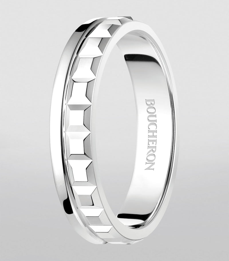Boucheron Quatre Radiant Edition white gold wedding band (British brand)