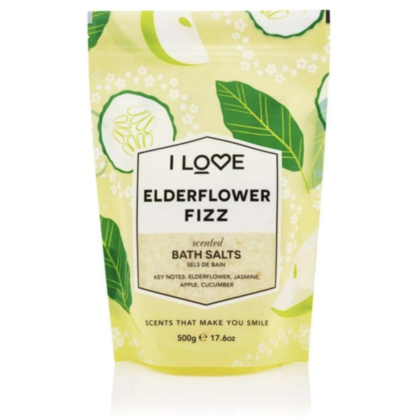 I Love Elderflower Fizz Bath Salts 500g, UK version
