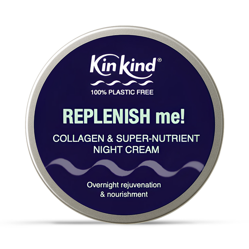 REPLENISH me! Collagen & Super-Nutrient night cream, imported from the UK