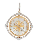 Harrods Annoushka Yellow Gold and Diamond Mythology Spinning Compass Pendant- Buy online at McGrocer