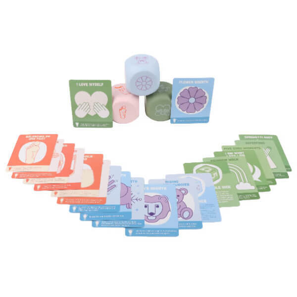 Myga kids mindful dice and card set, UK version