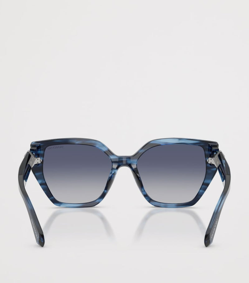 Swarovski irregular sunglasses with crystal temples, imported from the UK