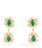 Suzanne Kalan diamond and emerald drop earrings UK version