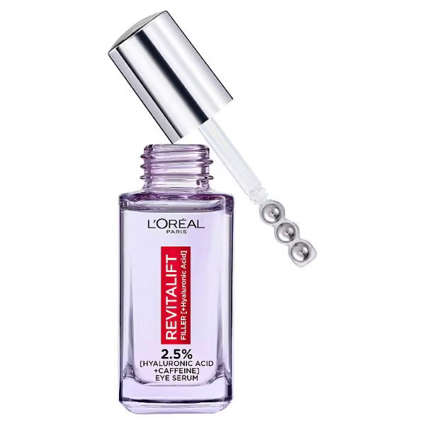 L'Oreal Paris Eye Serum Hyaluronic Acid 20ml, imported from the UK