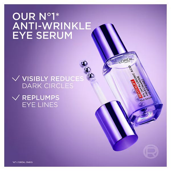 L'Oreal Paris Eye Serum Hyaluronic Acid 20ml, imported from the UK