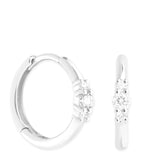 Astrid & Miyu white gold hoop earrings with lab-grown diamonds, imported from the UK