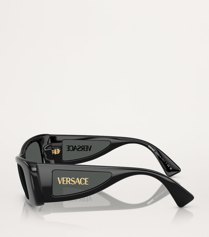 Versace acetate rectangular sunglasses with UV protection - British product