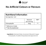 New Leaf liquid chlorophyll 100mg 100ml, imported from the UK