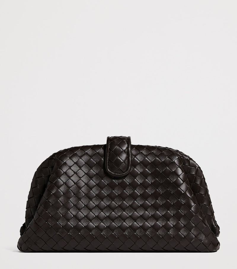 Bottega Veneta small leather Lauren 1980 clutch bag, imported from the UK