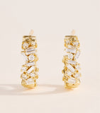 Suzanne Kalan yellow gold diamond hoop earrings, UK version
